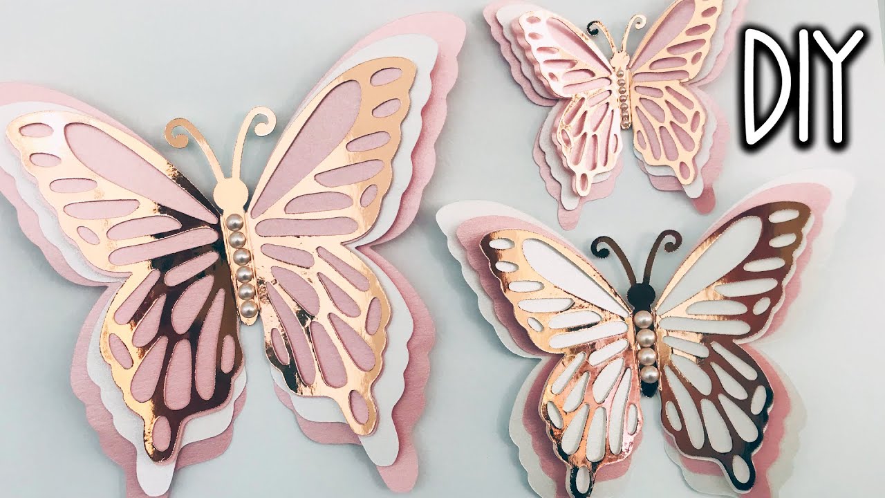 Download 3d Paper Butterfly Svg Cut File Paper Butterfly Wall Art How To Make A Paper Butterfly Youtube