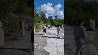 Рускеала. Белая гора⚪️⛰️. Скульптуры  из мрамора🪨⚪️.#Рускеала#белаягора