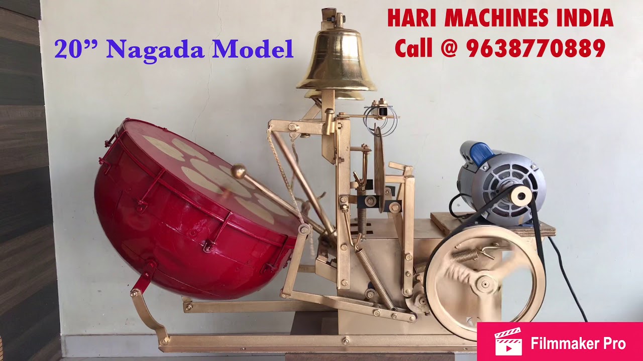 20 nagada export quality automatic temple drum bell player mansa vishwakarma hari machines