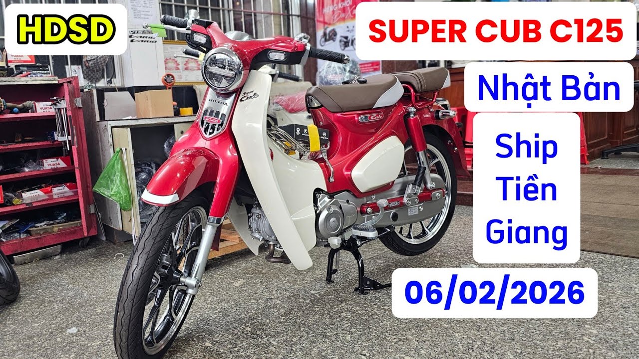 Nổ Máy Honda SUPER CUB C125 Nhật ship Tiền Giang ngày 06/02/26. Khải Phạm #cup #cub #125 #ship #2026