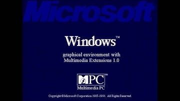 Windows graphical environment with Multimedia Extensions 1.0 startup and shutdown sounds