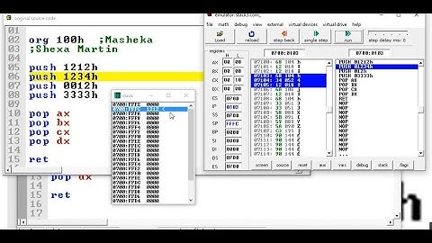 x86 Stack programming emu8086 5/5