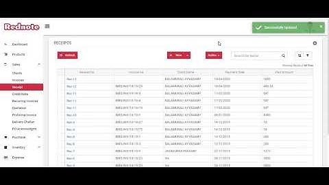 How to add receipt in Rednote Invoicing Software