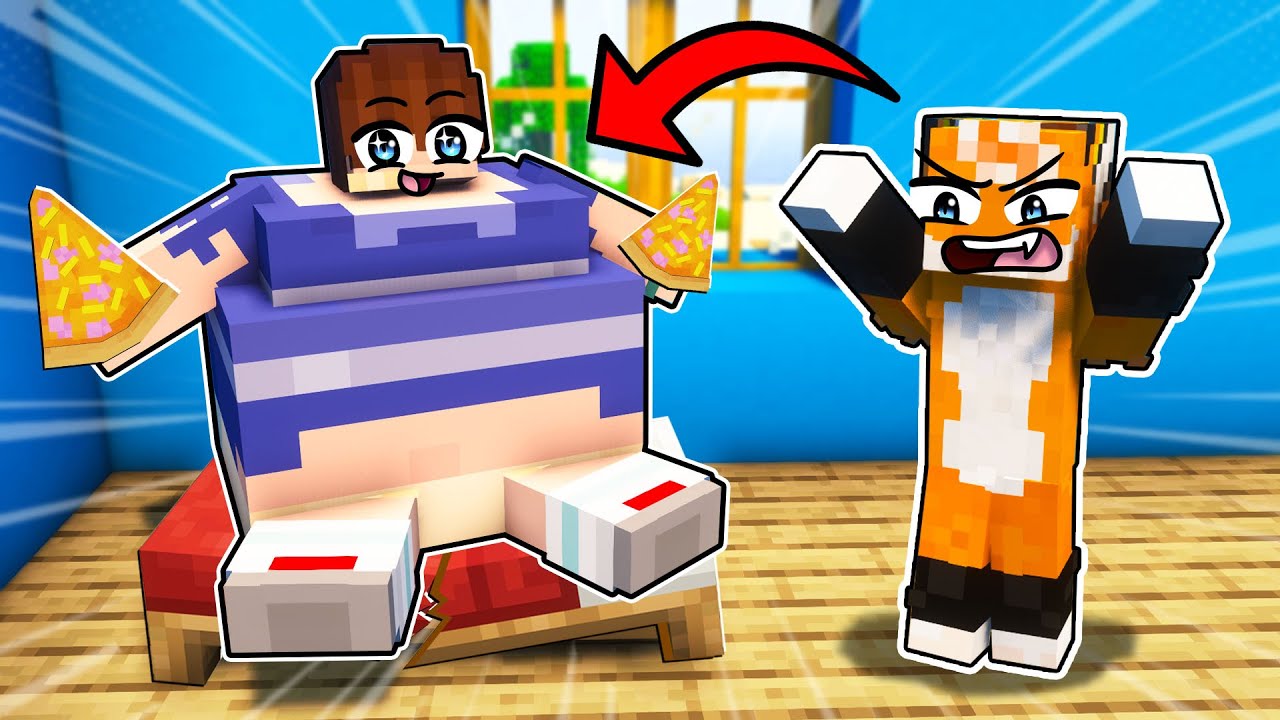 JESTEM GRUBY PRZEZ 24H w MINECRAFT SOSNOWICE