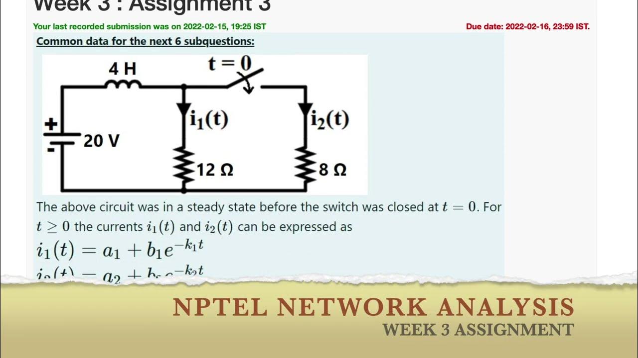 nptel network analysis assignment solution 2022