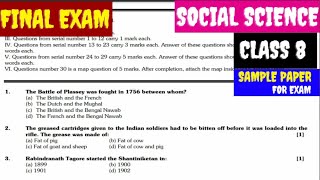 Class-8 SST (Social Science) / Annual Exam Question Paper || Cbse Sample Paper 2024 || screenshot 3