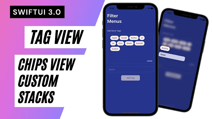 SwiftUI Tag View - Chips View - Tag List View - Custom Grid Stacks - Xcode 13 - SwiftUI Tutorials
