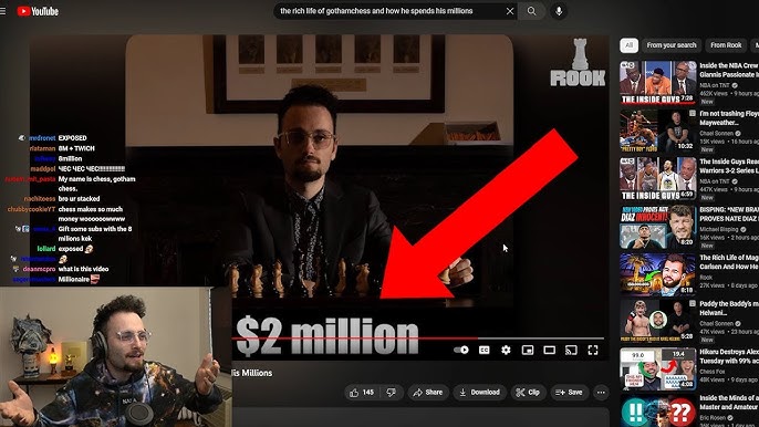 Gotham Chess gets his Golden PlayButton (1MILLION SUBS) 