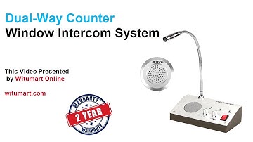 Dual-Way Counter Window Intercom System
