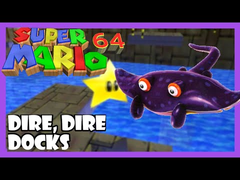 super Mario 64 dire dire docks gameplay (super Mario 3d all stars version)