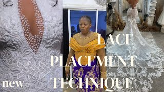 Easy lace placement techniques/ fabric placement techniques /trending lace placement #lace