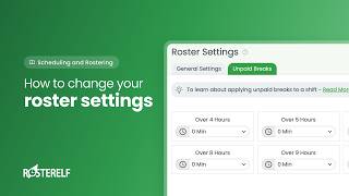 How to Change Your Roster Settings in RosterElf | Step by Step