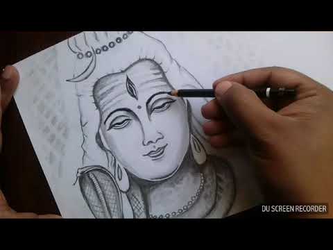 Lord Shiva pencil drawing - YouTube