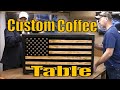 Wood and Metal Subdued Flag Industrial Coffee Table BUILD