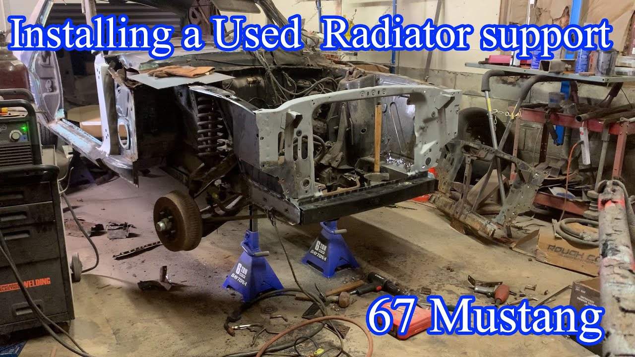 Repair and install a used radiator support to keep cost down - YouTube