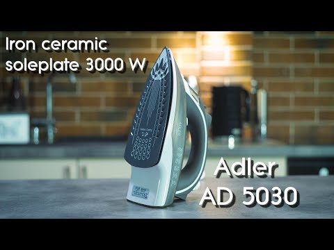 Праска Adler AD 5030 - 3000 Вт, керамічна підошва, видео 1