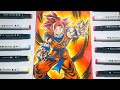 Drawing goku super saiyan god of dragon ball super 