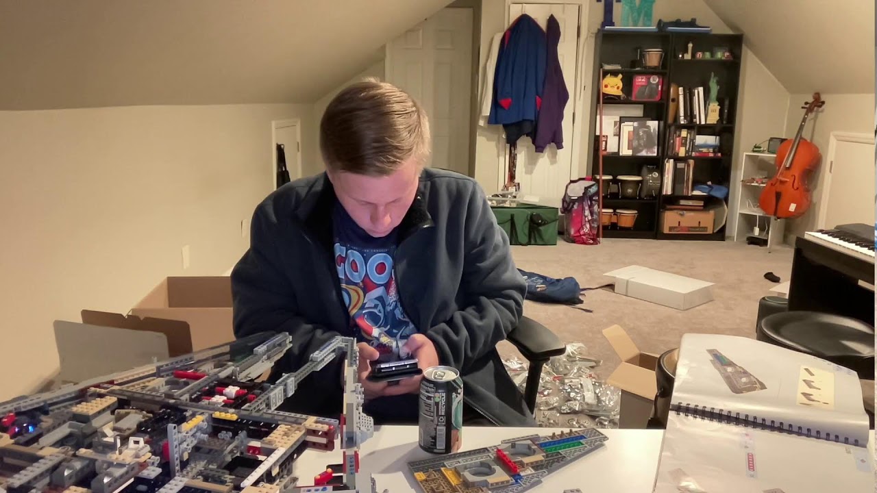 continuing building the LEGO Millenium Falcon!!! Just chatting!!