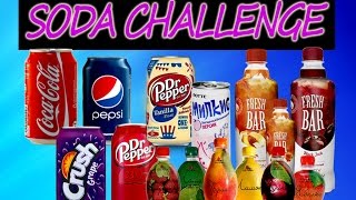 SODA CHALLENGE/Сода Челлендж/Угадай вкус газировки-DrPepper, Coca-Cola, Crush, Милкис, FRESH BAR...