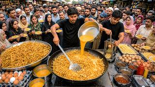 Hardworking Young Boy Making Egg French Fries | Crispy Anda Chips | Ultimate Pakistani Street Food