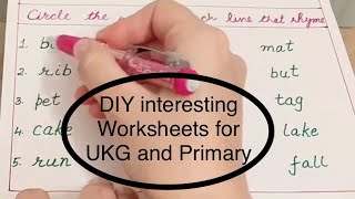 English Worksheets || worksheets for grade 1 and 2 || DIY worksheet for parents and teachers