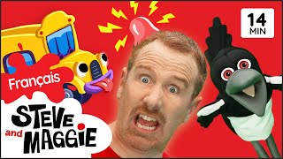 Histoires Des Roues Bus Magique Géant Avec Steve Et Maggie Français Et Plus Pour Les Enfants