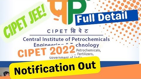 Cipet Online Exam 2022 Notification Out ll Plastic Engineering (CIPET) Course #cipet #cipet_form