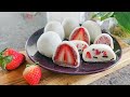 日式麻糬|草莓大福|麻糬冰淇淋|红豆麻糬|Homemade Japanese Mochi | Daifuku