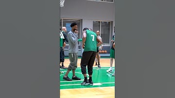 Jaylen and Jrue DANCING to KENDRICK at Practice
