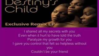 ( THROUGH WITH LOVE ) by Destinys Child * Lyrics *