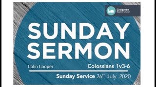 Sunday Morning Service 26 July 2020