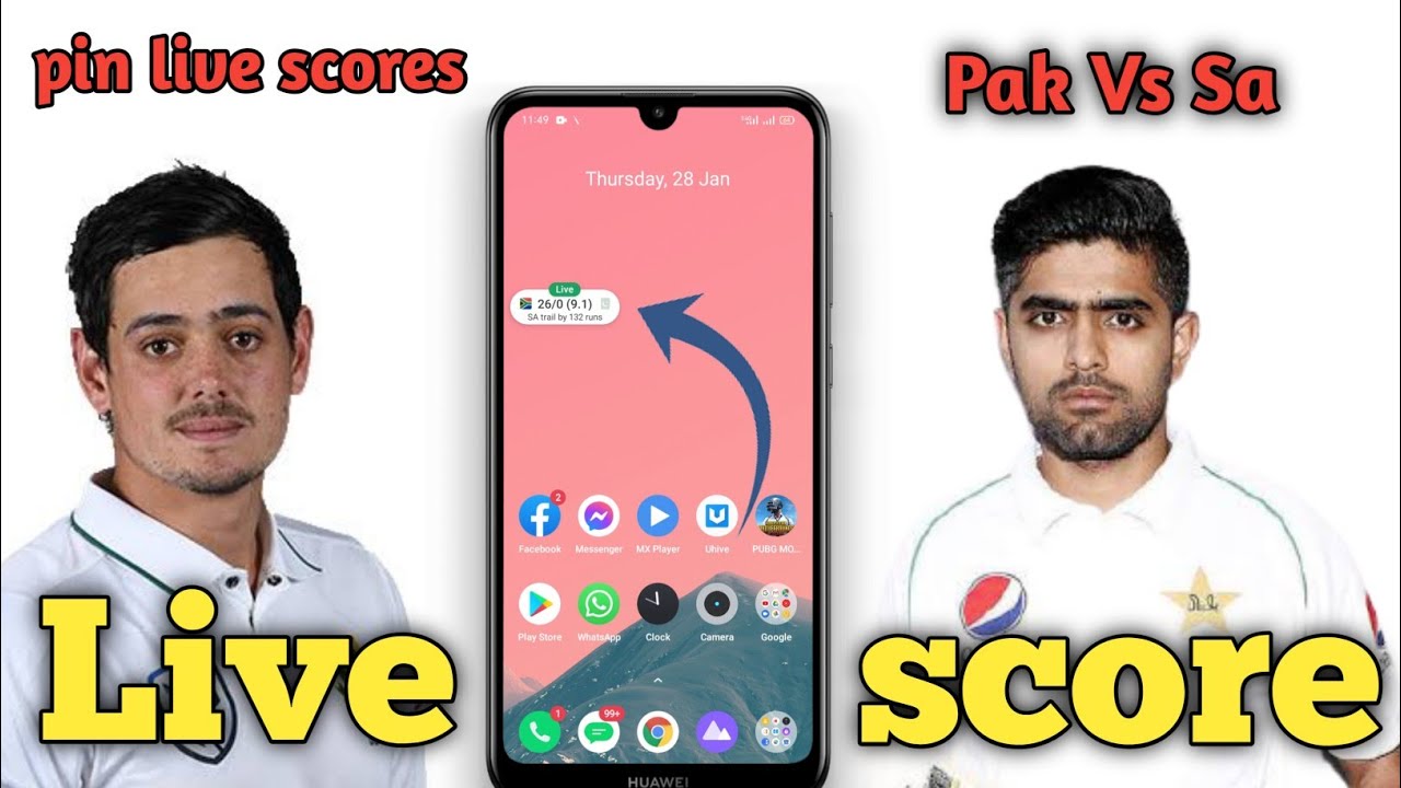 Pakistan Vs South Africa live scores pin live score in mobile YouTube