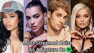 Most Streamed Artist As Feature On Spotify (Top 50)