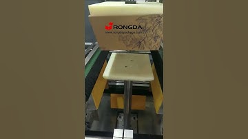 RONGDA Semi automatic box wrapping machine for trapezoidal box rigid box/máquina para envolver cajas
