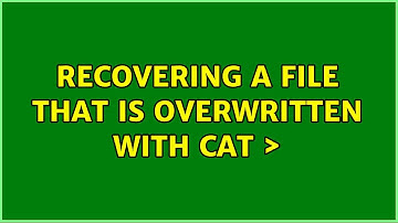 Recovering a file that is overwritten with cat ＞ (3 Solutions!!)