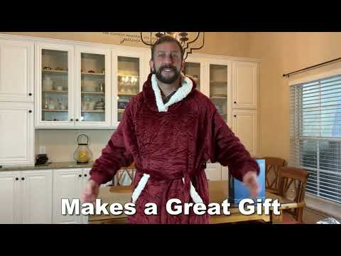 Review Bedsure Ovesized Wearable Blanket Hoodie, Long Sherpa Fleece Blanket Sweatshirt Warm Big Hood