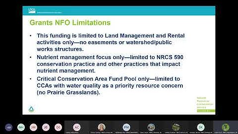 FY 22 RCPP CCA NFO Webinar for Potential Applicants