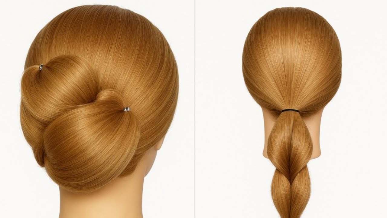 Simple and stylish chignon tutorial || chignon suitable for weddings ...