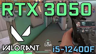 Desktop RTX 3050 8GB Valorant Low & High with i5-12400F