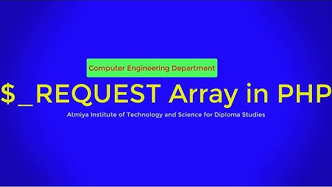 $_REQUEST Array in PHP with Bhumika Zalavadia