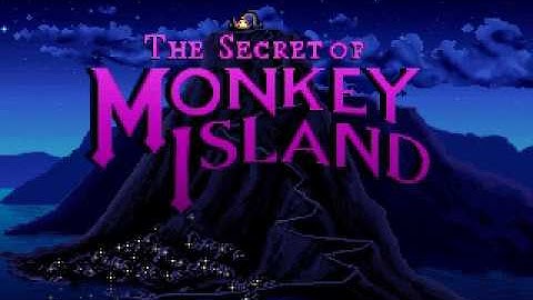 The Secret of Monkey Island intro and first steps - PC DOS