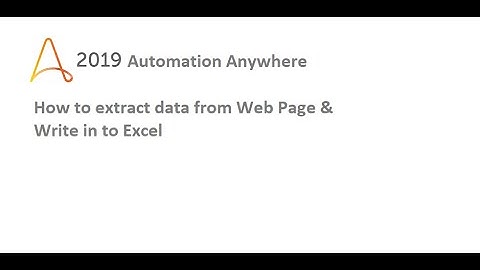 Automation Anywhere A2019 - Write Data to Excel | Table Variable |Write from Data Table Action