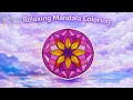 Pink, Yellow & Orange Mandala Coloring🌸✨ | Relaxing Geometric Mandala #coloring #mandala #satisfying