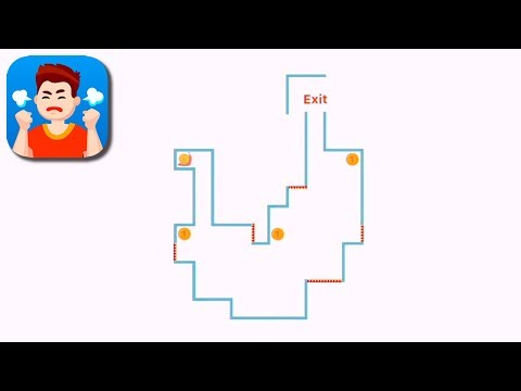 Easy Game Level 110 Reach the exit after collecting all the coins. Swipe to move.