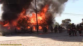 Clark County Fire Department. Fully Involved Training Burn Demolition. (Nevada)