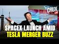 SpaceX LIVE | Falcon 9 Rocket Launch As Elon Musk Explores Merger With Tesla Ahead of Historic IPO
