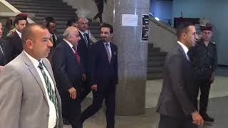 الحلبوسي يستقبل عادل عبدالمهدي في مبنى البرلمان