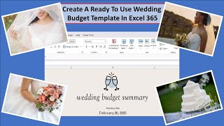 Create A Ready To Use Wedding Budget Template In Excel 365