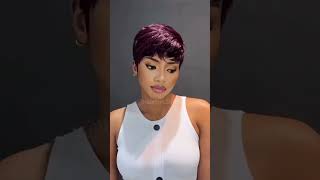 Lekker Couleur Courte Coupe Lutin Droite Bob 100 Perruques De Cheveux Humains