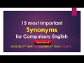 Synonyms for Non-credit/ Compulsory English Section-4